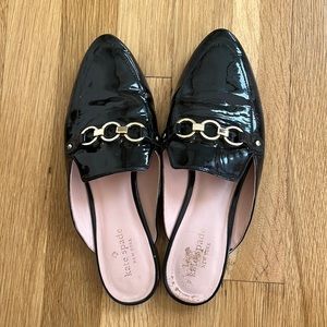 Kate Spade patent leather mule flats Size 7